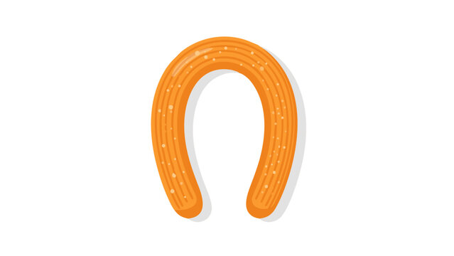 Vector Illustration of a Classic Orange Churro with Sugar Sprinkles
