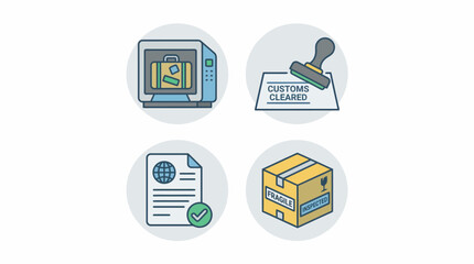 Fototapeta premium Vector icons Business Icon Set for Finance Documents Learning and Packaging. Vector Illustration. EPS Editable