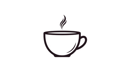 A simple, minimalist vector illustration of a steaming cup of coffee, symbolizing warmth and a morning beverage