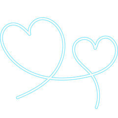 Heart Line Doodle Neon