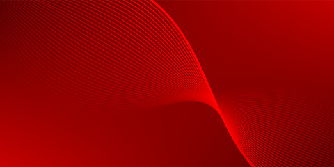 minimalist wavy lines background. abstract red background with wavy line.