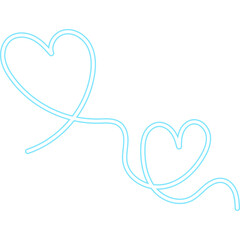 Heart Line Doodle Neon
