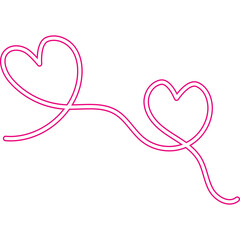 Heart Line Doodle Neon