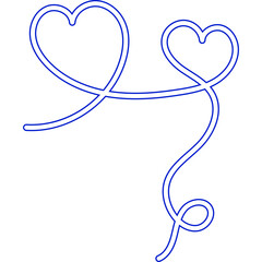 Heart Line Doodle Neon