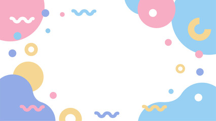 Pastel Abstract Geometric Background with Modern Flat Design Style