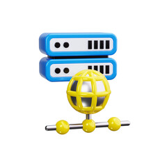 Network 3d render icons