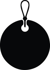 Minimalist Black Silhouette Tag for Creative Projects