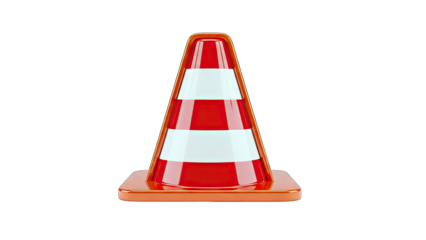 Traffic Cone Isolated on White Background