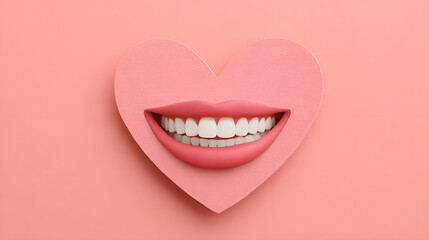 Valentine Dental Whitening Concept with Pink Theme