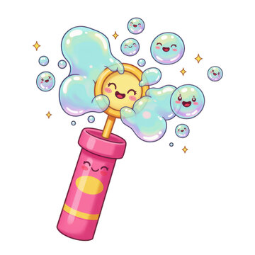 Happy bubble blower