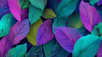colorful purple blue violet leaves background, painting