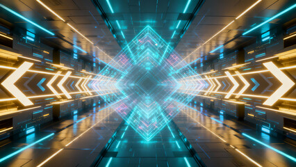 traffic in the night city