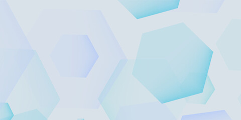Abstract light blue purple and white gradient hexagon pattern element background. Overlapping geometry design. Modern simple style hexagon graphic concept. Vector illustration