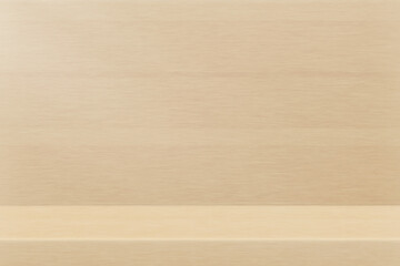 Light beige wood texture background with subtle natural grain. Minimal backdrop design. Vector illustration