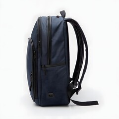 Slim Black Backpack Side View