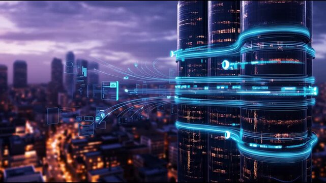 High-speed internet cables are surging into the city, enabling rapid social communication.