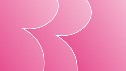 Pink Gradient Abstract Background with Curved White Lines