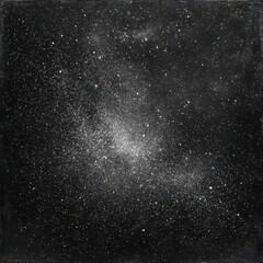 Abstract Galaxy with Dense White Dots on Dark Canvas, Suggesting a Distant Star Cluster in Deep Space with High Contrast and Subtle Light Variations