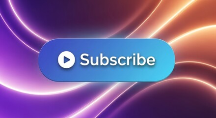 Subscribe button graphic call to action digital media social platform engagement notification channel promotion video content interaction modern design