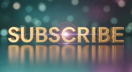 Subscribe button graphic golden text call to action digital marketing social media engagement notification channel growth premium content membership