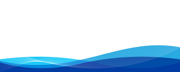 vector Abstract Blue and Cyan Dynamic Fluid Wave Background on White
