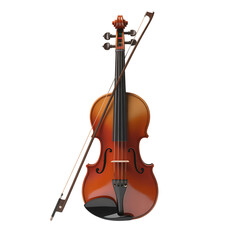 Fototapeta premium Violin and Bow on a Dark Background fiddle string instrument