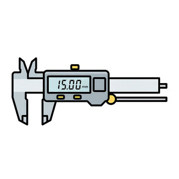 isometric vector illustration of a vernier caliper for precision measurement mechanical engineering and laboratory tools