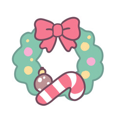 Christmas item with red bow and candy cane