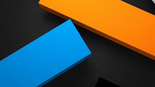 A white rectangular prism rests on a dark plane, creating graphic lines and shadow