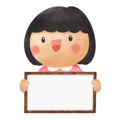 Illustration of a Smiling Young Boy Standing Present, Showing