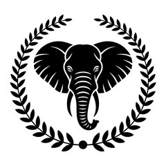 Elephant in Laurel Wreath