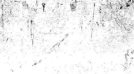 Distressed black texture. Dark grainy texture on white background. Rusted white effect. Grunge design elements. Vector illustration