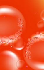 Hyaluronic acid and Niacinamide hair and skin solutions ad, red collagen serum drop with cosmetic advertising background ready to use, illustration vector.