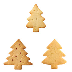 Christmas cookie set featuring festive tree shapes kitchen table arrangement culinary delight warm atmosphere close-up view holiday baking concept