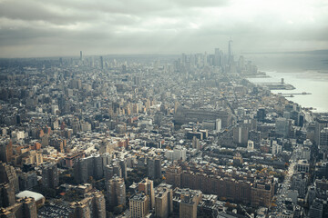 Fototapeta premium aerial view of New York City