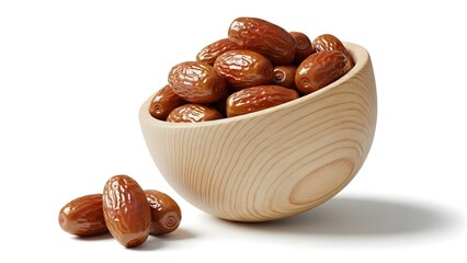 Dates in a Wooden Bowl