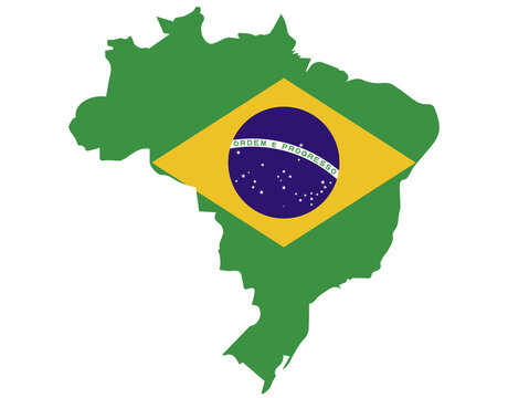 brazil flag map