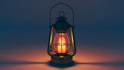 Vintage Lantern with Warm Glow