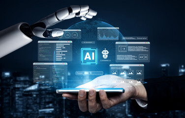 AI integrating media, code, and image generation tools into a unified dashboard for creative automation and data-driven productivity Parse