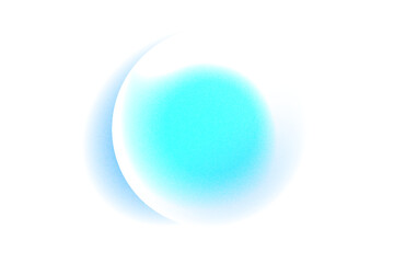 Gradient background, color gradation circle with grain noise texture, vector abstract watercolor holographic blur. Color gradient soft blend mesh of blue iridescent colors
