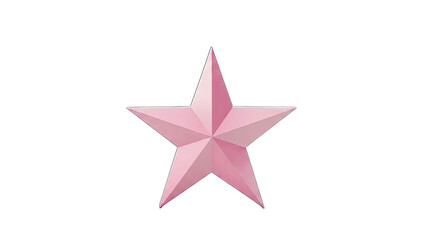 Fototapeta premium Pink Star Isolated on White Background