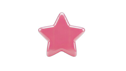 Obraz premium Pink Star Isolated on White Background