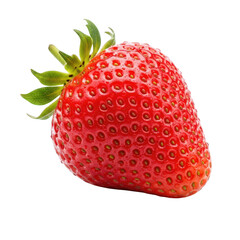 Fresh ripe red strawberry isolated on black