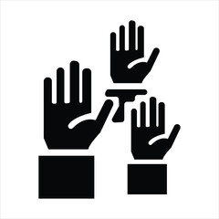 Obraz premium Black Hands Holding Key on White Background