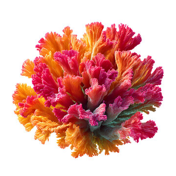 A close-up image of a colorful coral colony showcasing a comp png