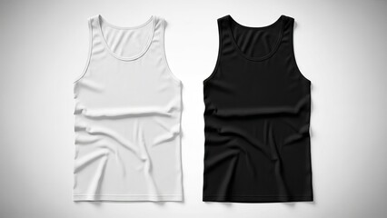 White and black tank tops