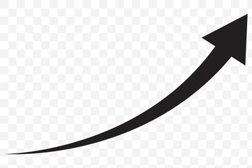 Dynamic upward arrow curve symbolizing progress, growth, and success in business and finance