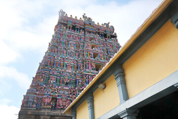 Shiva temple tower in tamilnadu