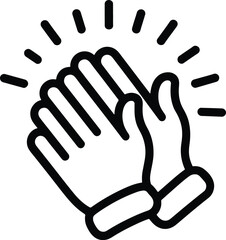 Obraz premium Clapping Hands Icon for Appreciation and Success