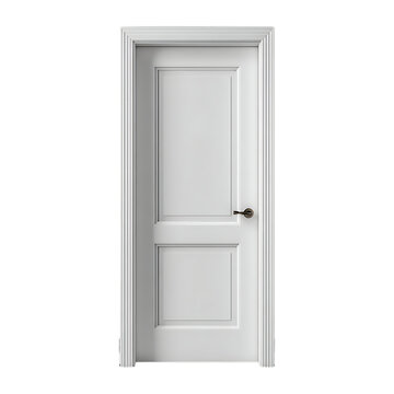 A white interior panel door png